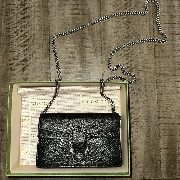GUCCI DIONYSUS LEATHER SUPER MINI BAG - Picture 1 of 3